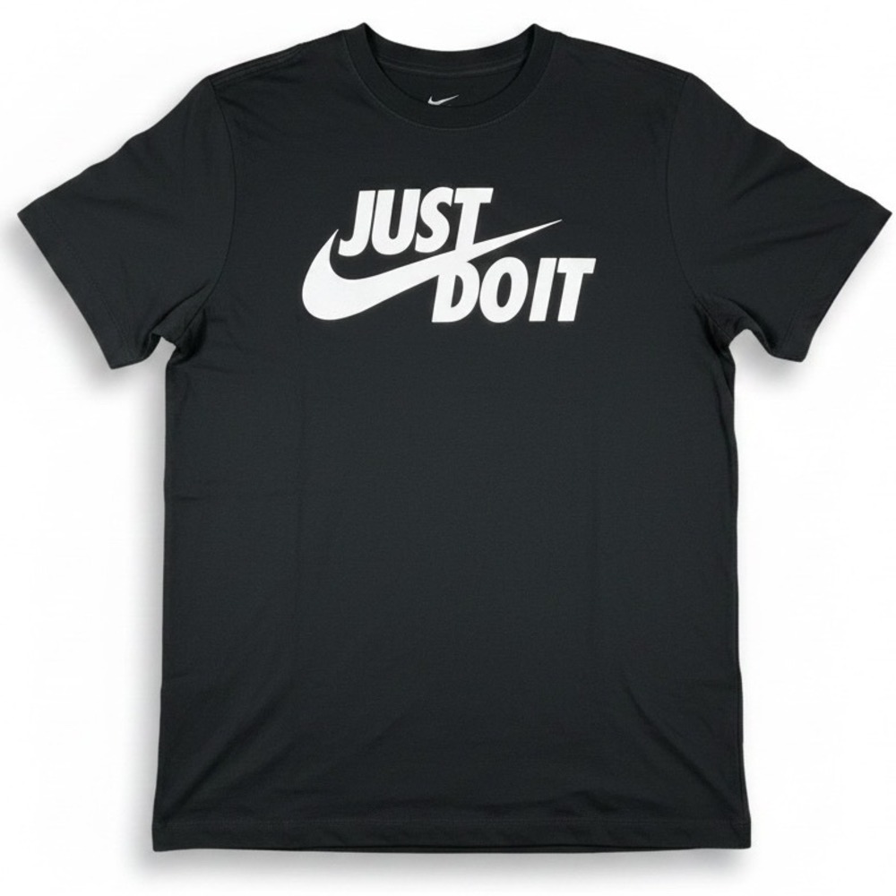 Nike Mens Just Do It Swoosh Graphic T-Shirt Black White Large AR5006-010